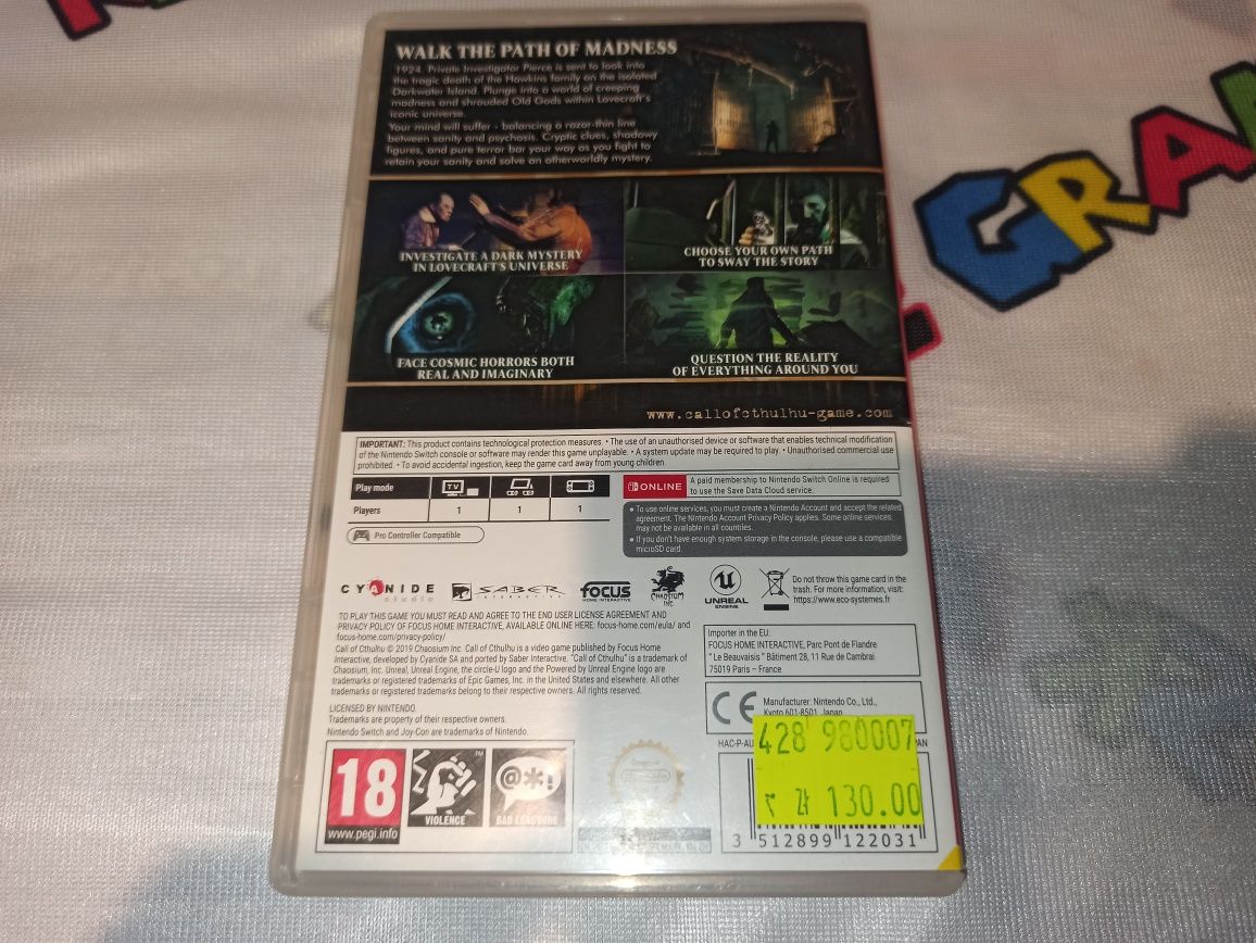Call of Cthulhu SWITCH Nintendo gra ANG sklep Ursus