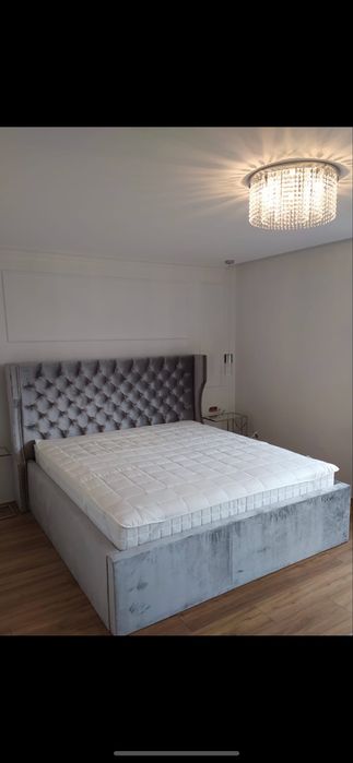 Łóżko pikowane glamour chesterfield 180x200 cm