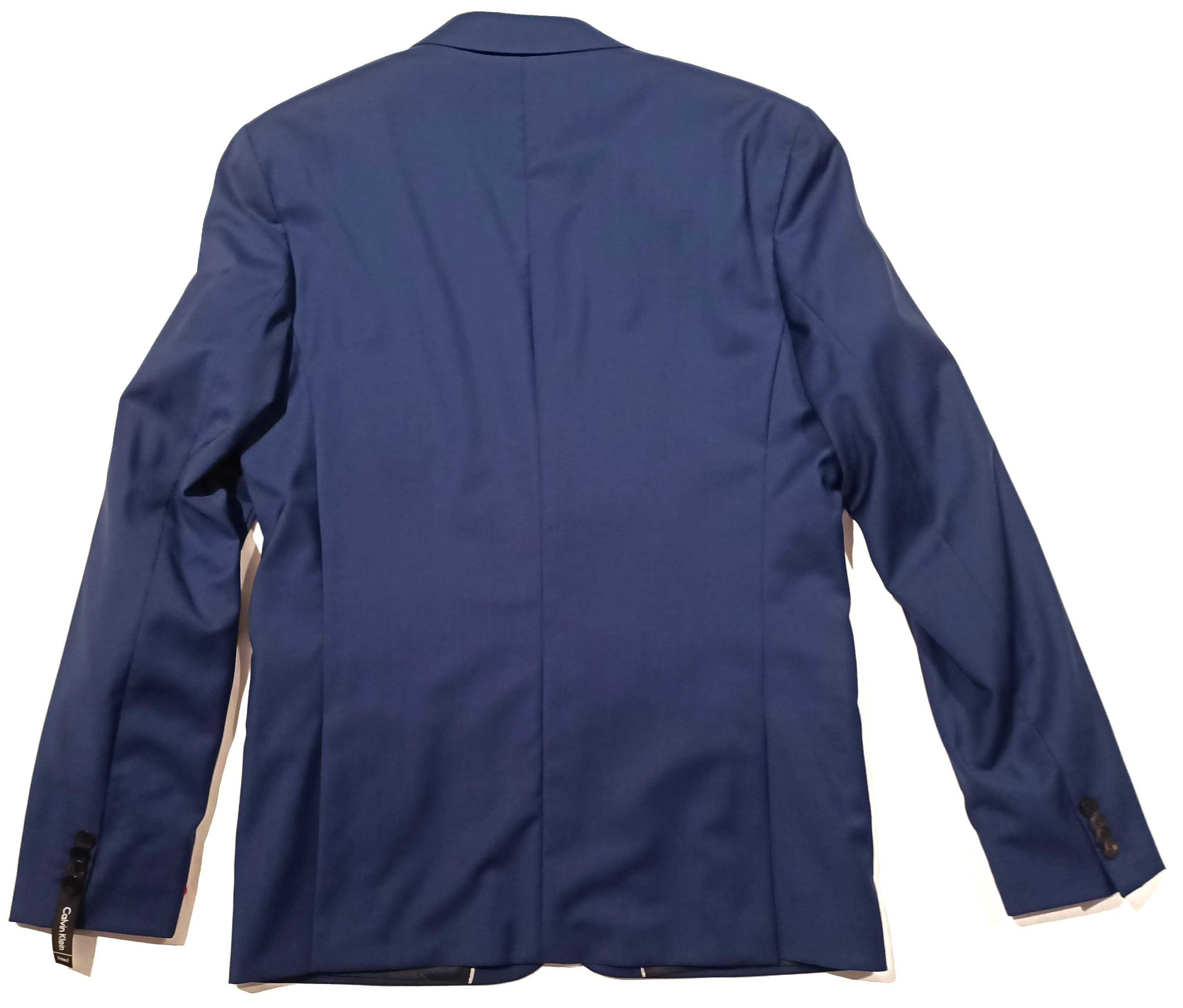 CALVIN KLEIN marynarka wełna 100's rozm. 102 - Indigo