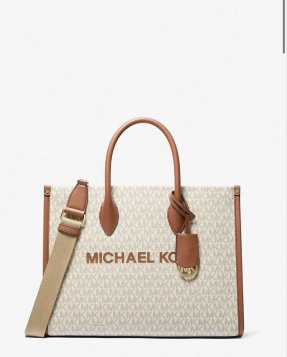 Сумка середня Michael Kors Mirella Medium Signature Logo Tote Bag
