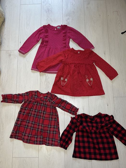 Плаття новорічне 6 місяців до 2-х років в клітинку
