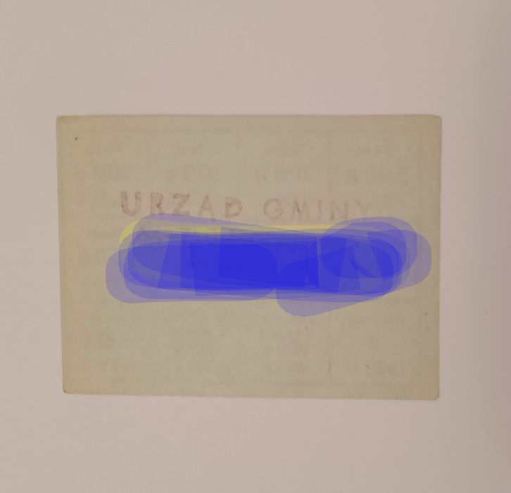 KARTKA na mięso M - I z PRL sierpień 1989, kolekcjonerska bon towarowy