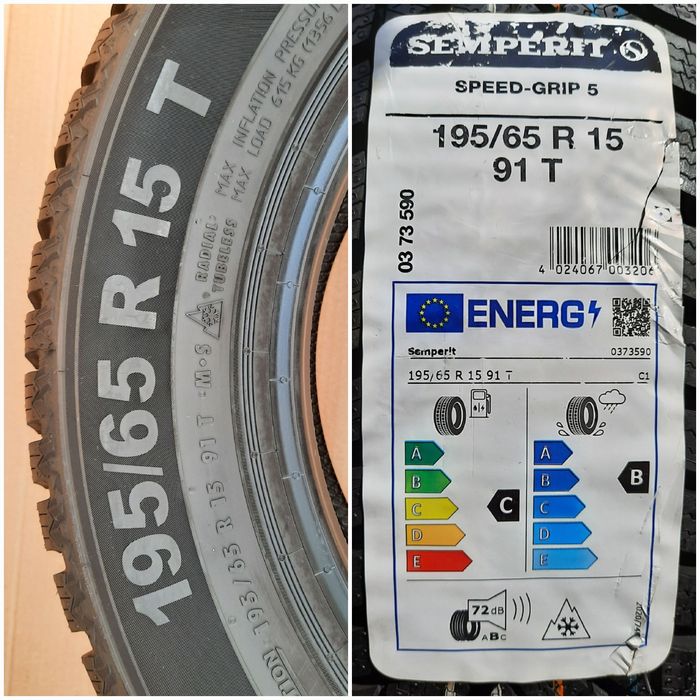 2xYokohama BluEarth*Winter V906+2xSemperit Speed-Grip 5 195/65 R15 91T