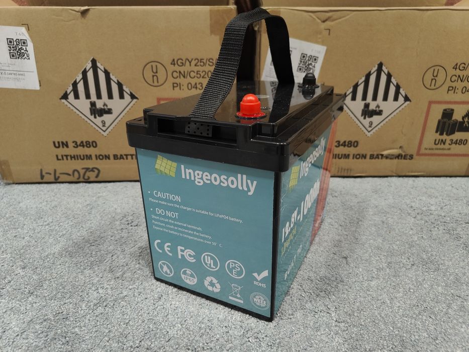 Аккумулятор lifepo4 Ingeosolly 12.8V 100A + зарядка в подарок
