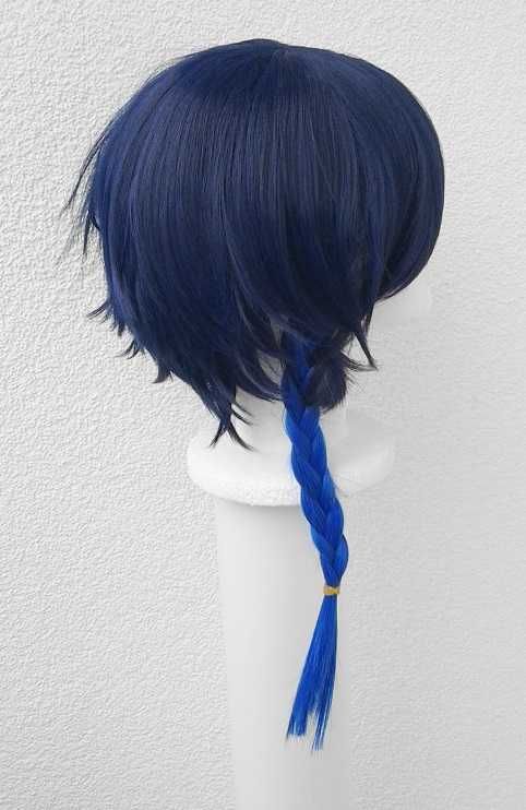 Genshin Impact Venti niebieska peruka z warkoczami cosplay wig