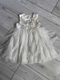 Sukienka dziecięca biała na roczek rozmiar 86