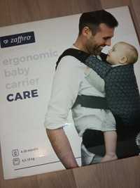 Nosidło ergonomiczne Zaffiro Care unisex szare w turkusowe grochy