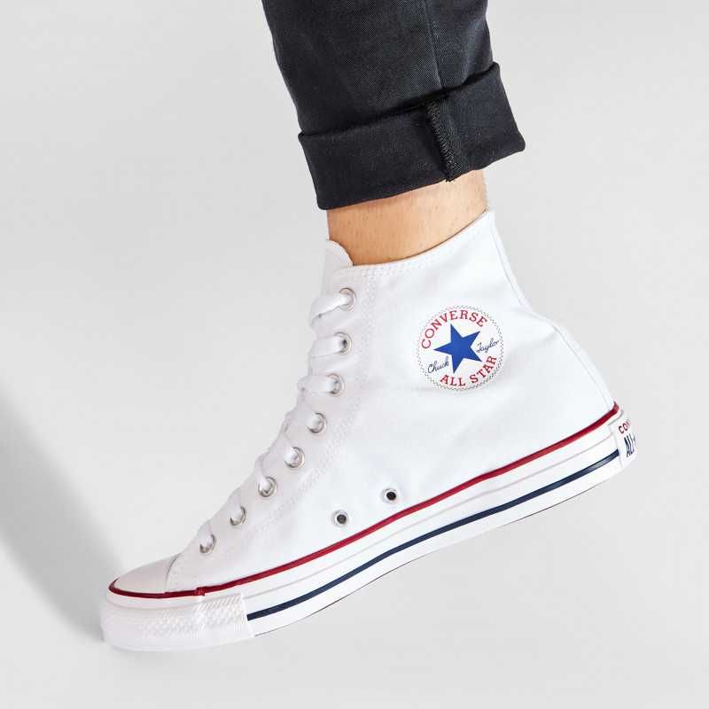 Кеди converse all star high optical white m7650