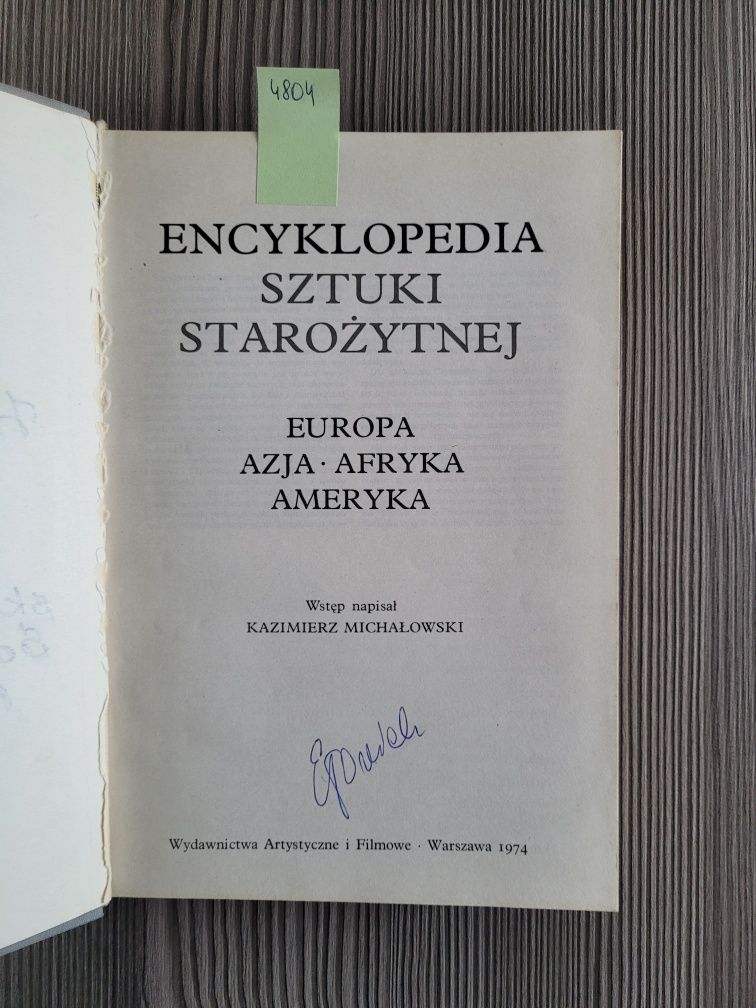 4804. "Encyklopedia sztuki Starożytnej" Praca zbiorowa