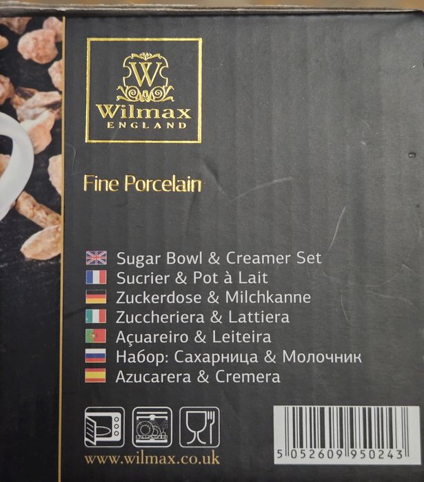 Wilmax набір цукорниця молочник