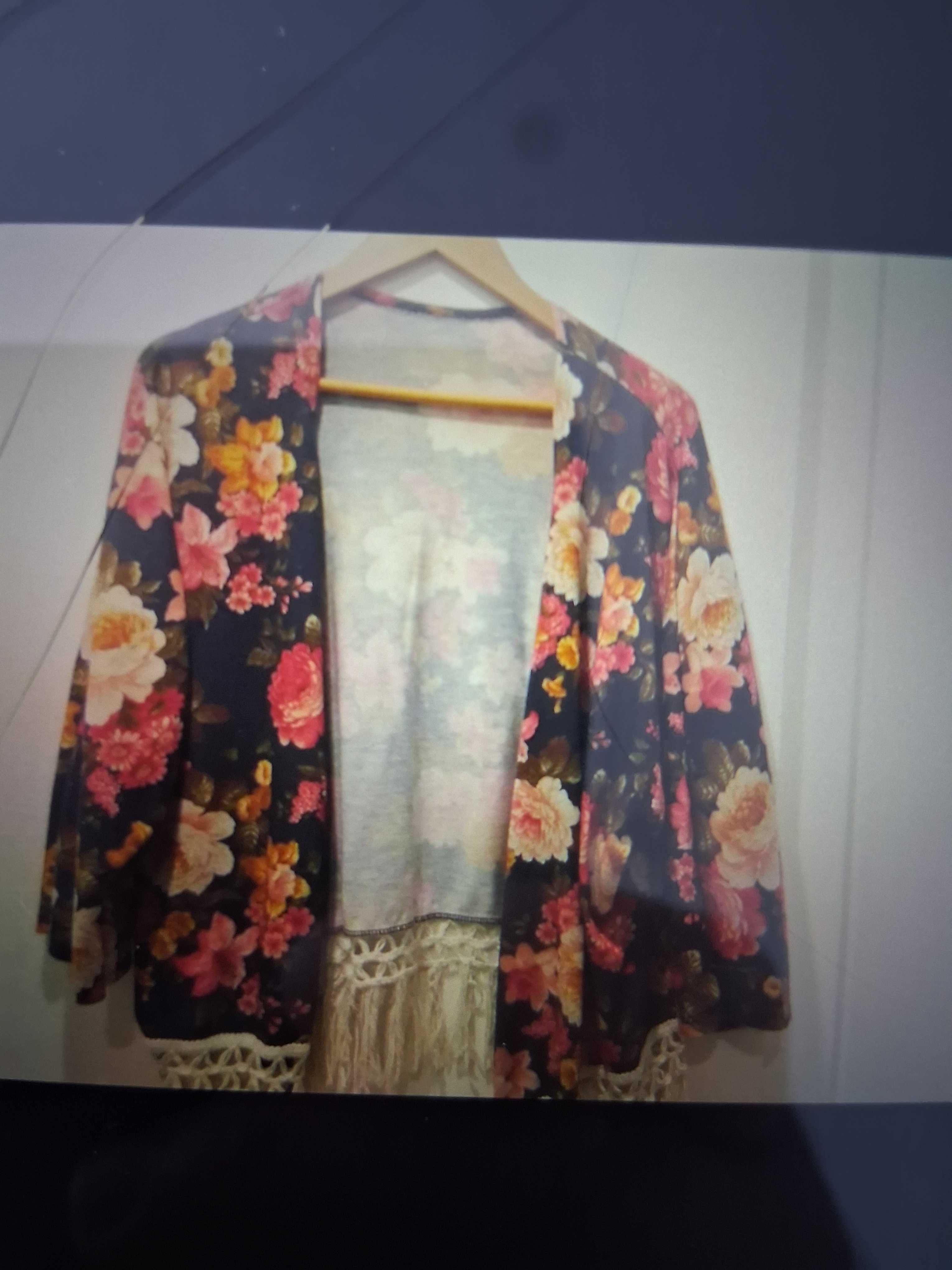 Casaco Aberto Floral