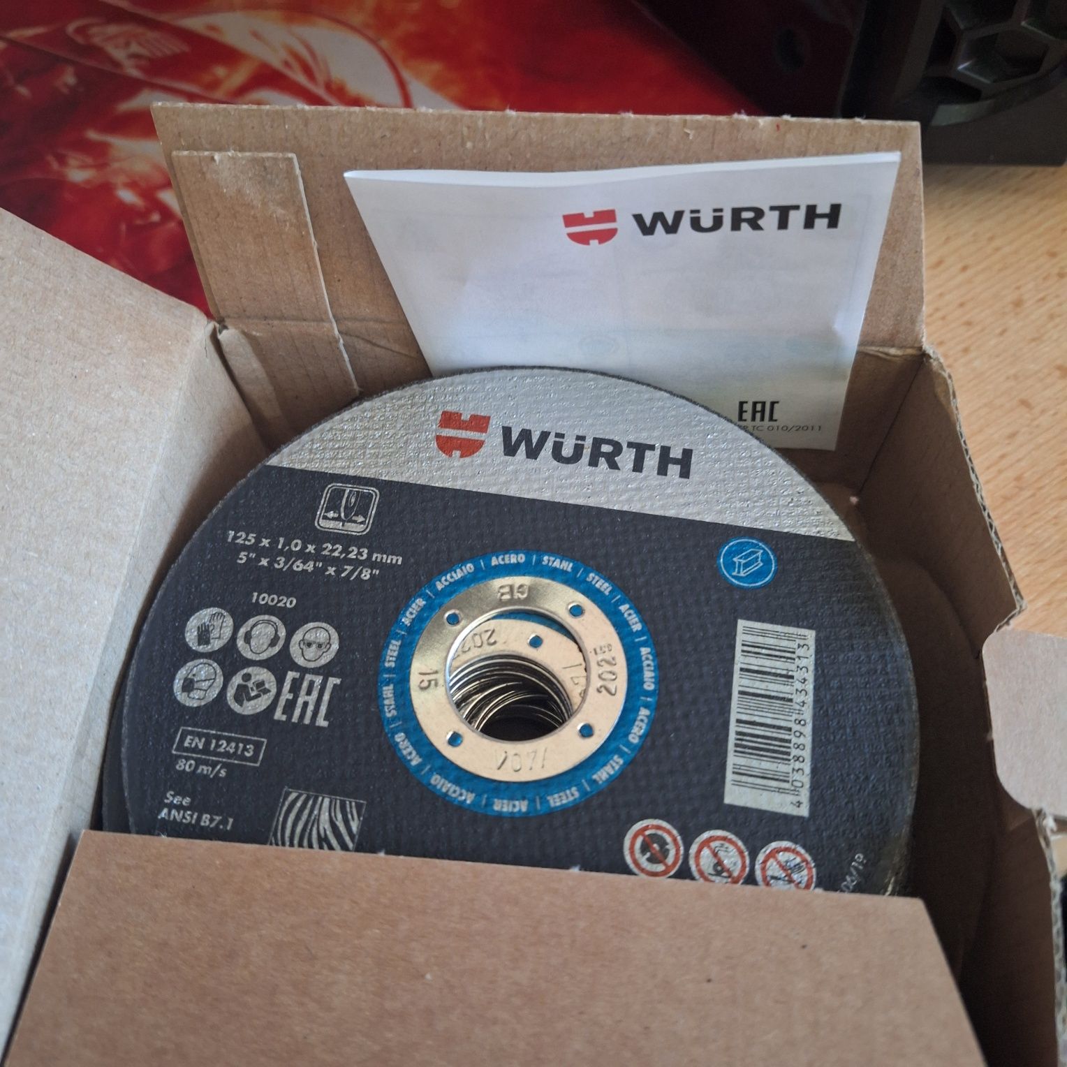 Tarcze tnące do metalu 125 wurth