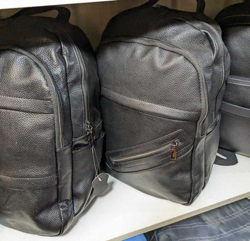Фото реальні! Шкіряний рюкзак для ноутбука з ортопедичною спинкою