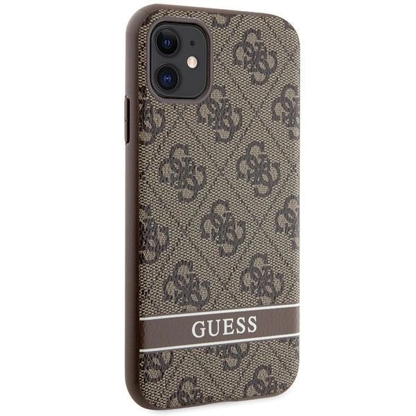 Etui Guess 4G Stripes Na Iphone 11 / Xr - Brązowe