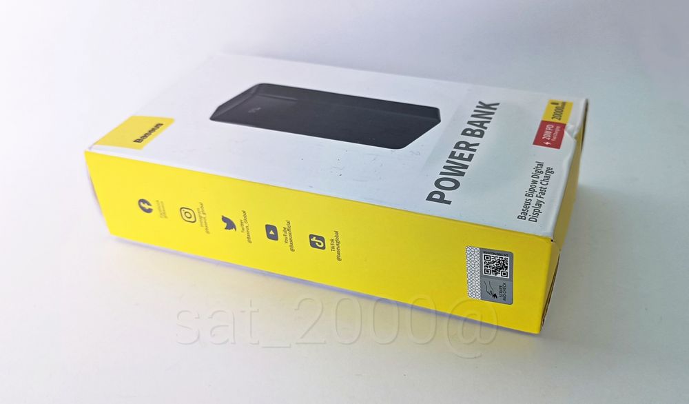Внешний аккумулятор (Павербанк) Baseus Digital Display 20000mAh/20W