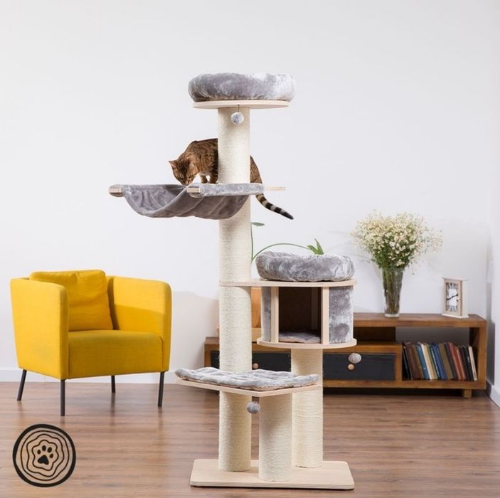 Drapak dla kota  Natural Paradise Magnolia XL kolor jasnoszary