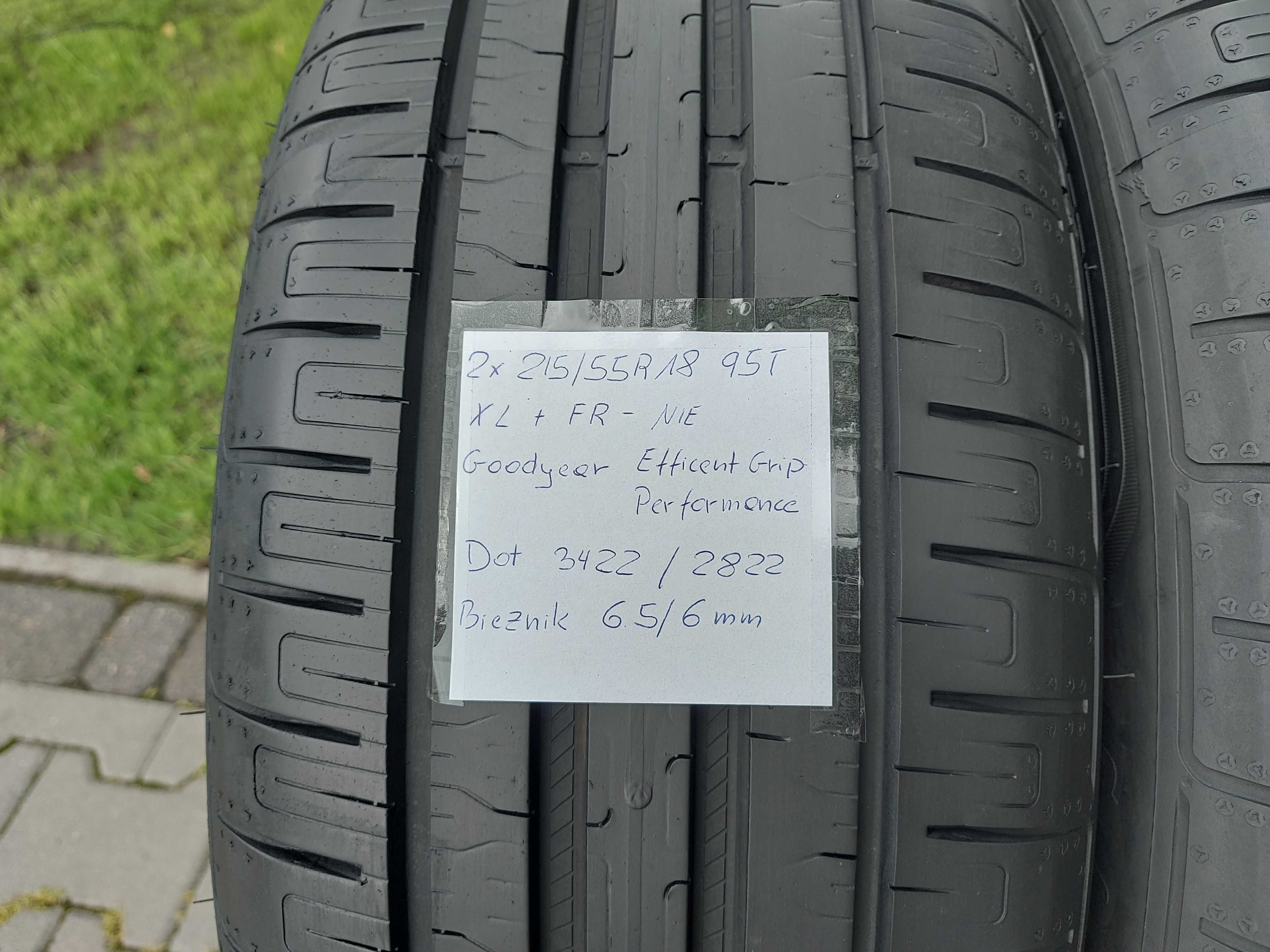 Para Lato 2x 215/55R18 95T Goodyear EfficentGrip Performance 2022rok