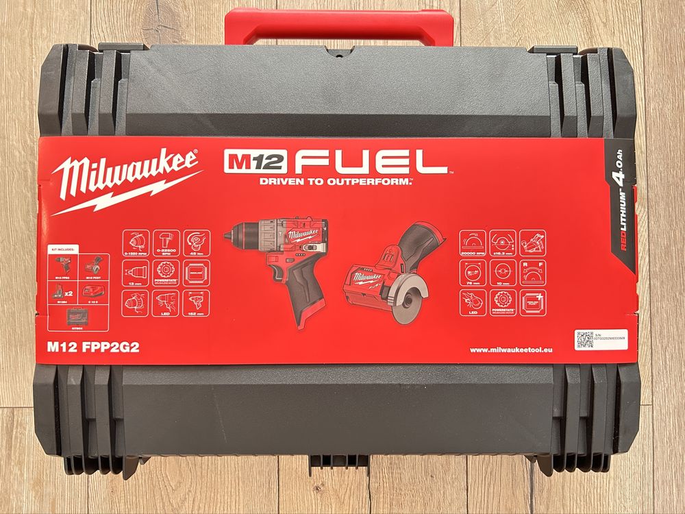 Milwaukee M12 FPP 2G2- 402 zestaw, fcot, fpd2, 2x 4Ah