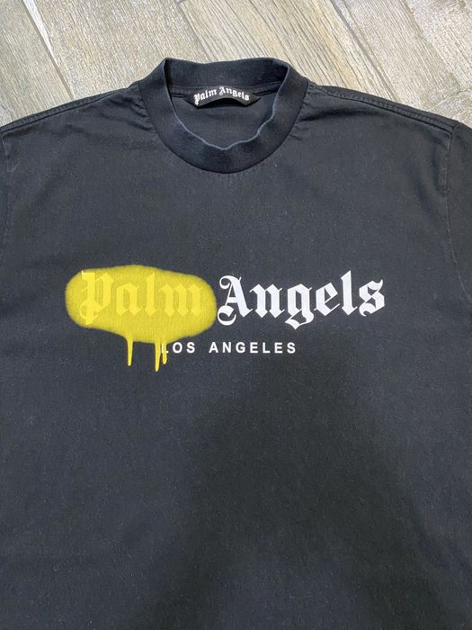 Palm angels black t-shirt tee S черная футболка drip  оригинал