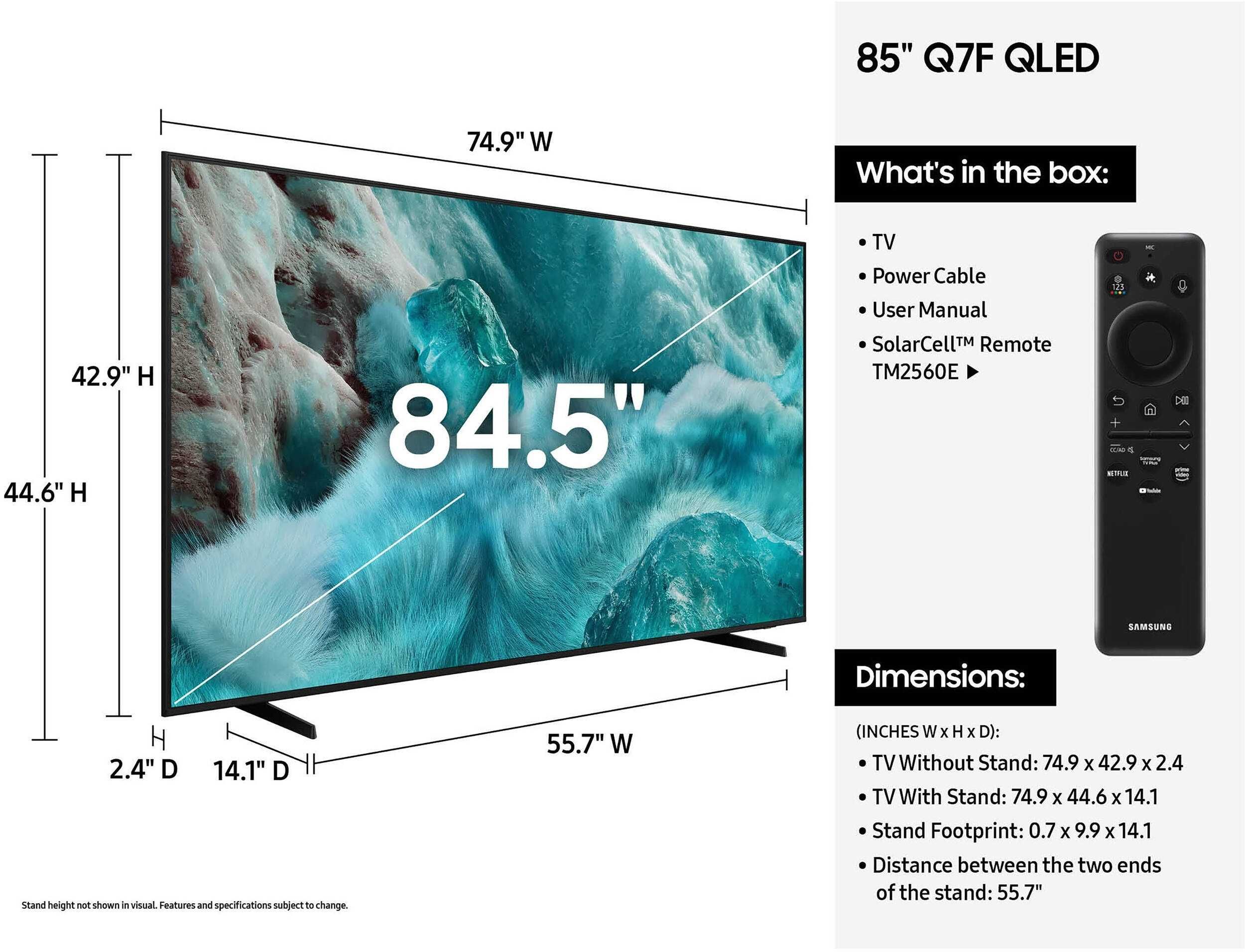 Телевізор QLED Samsung QE85Q7F НОВИНКА Модель 2025-2026 року!