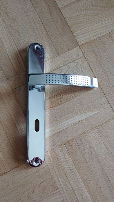 Klamka pokojowa, srebrna, 72 mm