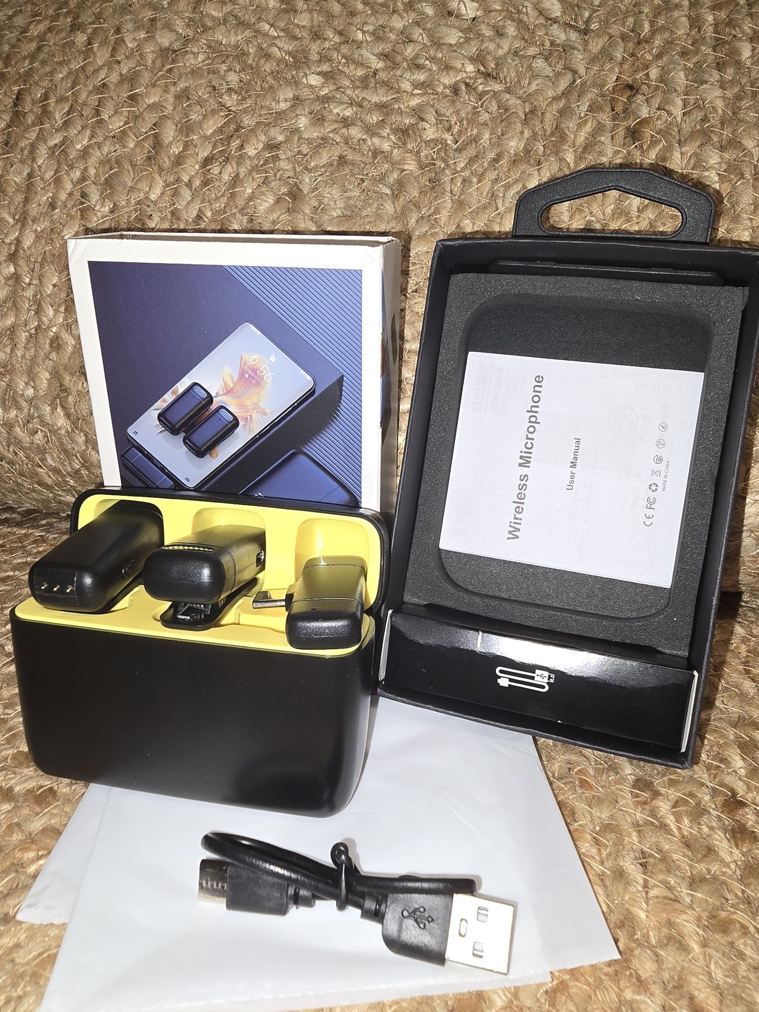 Microfone sem fio 2 em1  para Android, Iphone