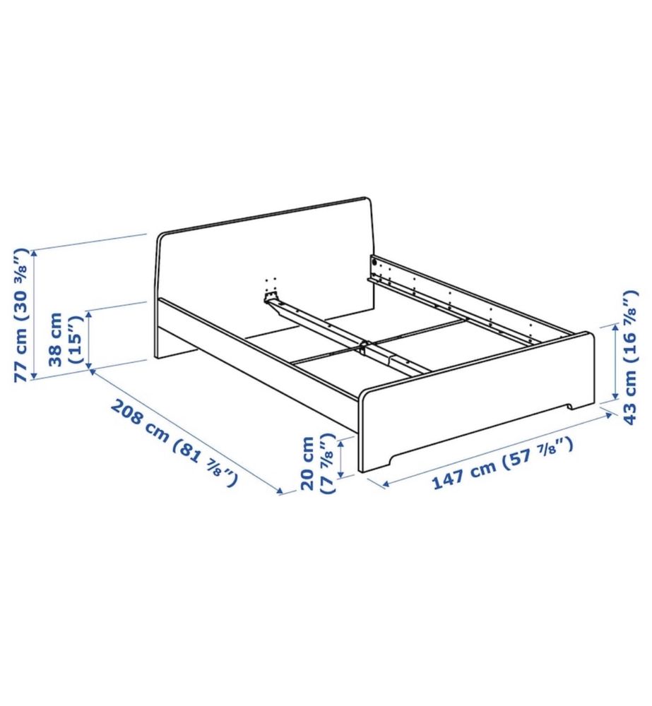 Cama Ikea + Gavetas de arrumação
