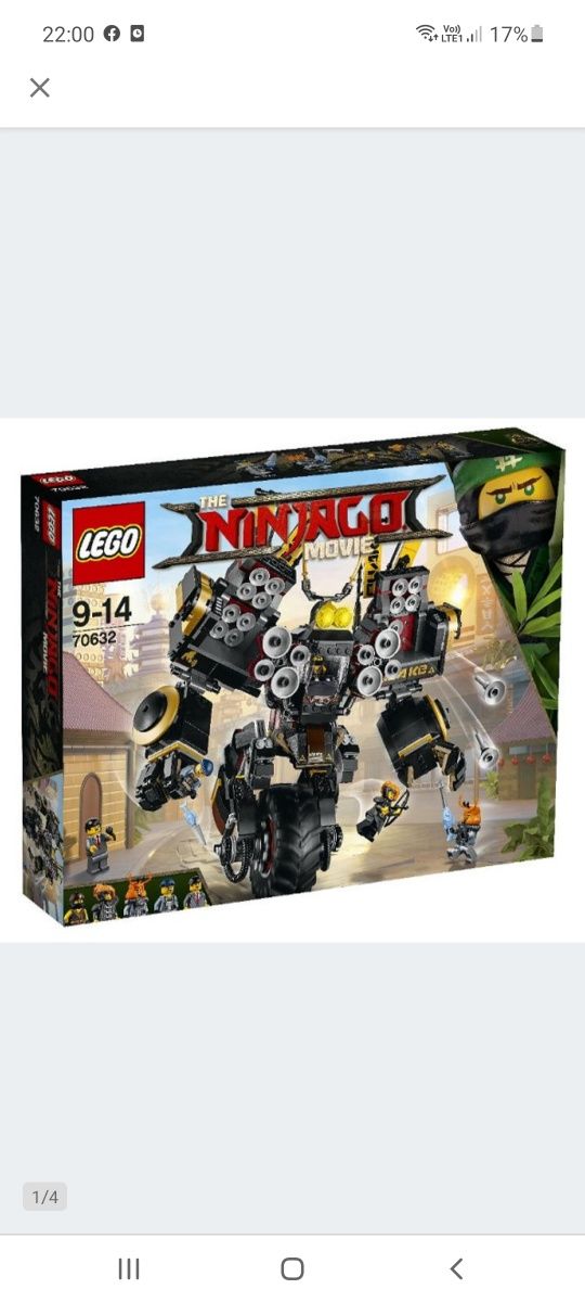 Lego 70632 ninjago mech wstrząsu