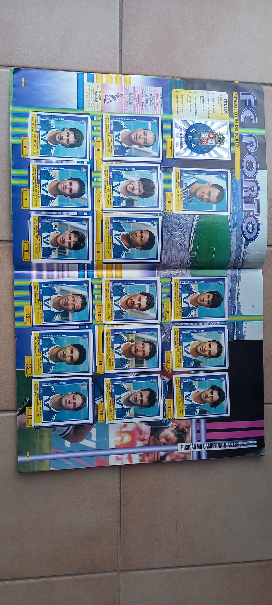 Caderneta de futebol completa 1998/1999