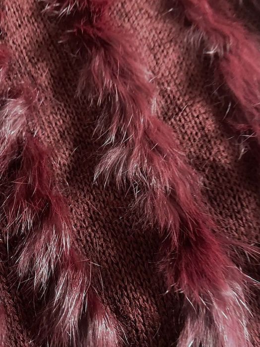 Piękna futrzana kamizelka z królika bezrękawnik M L 38 40