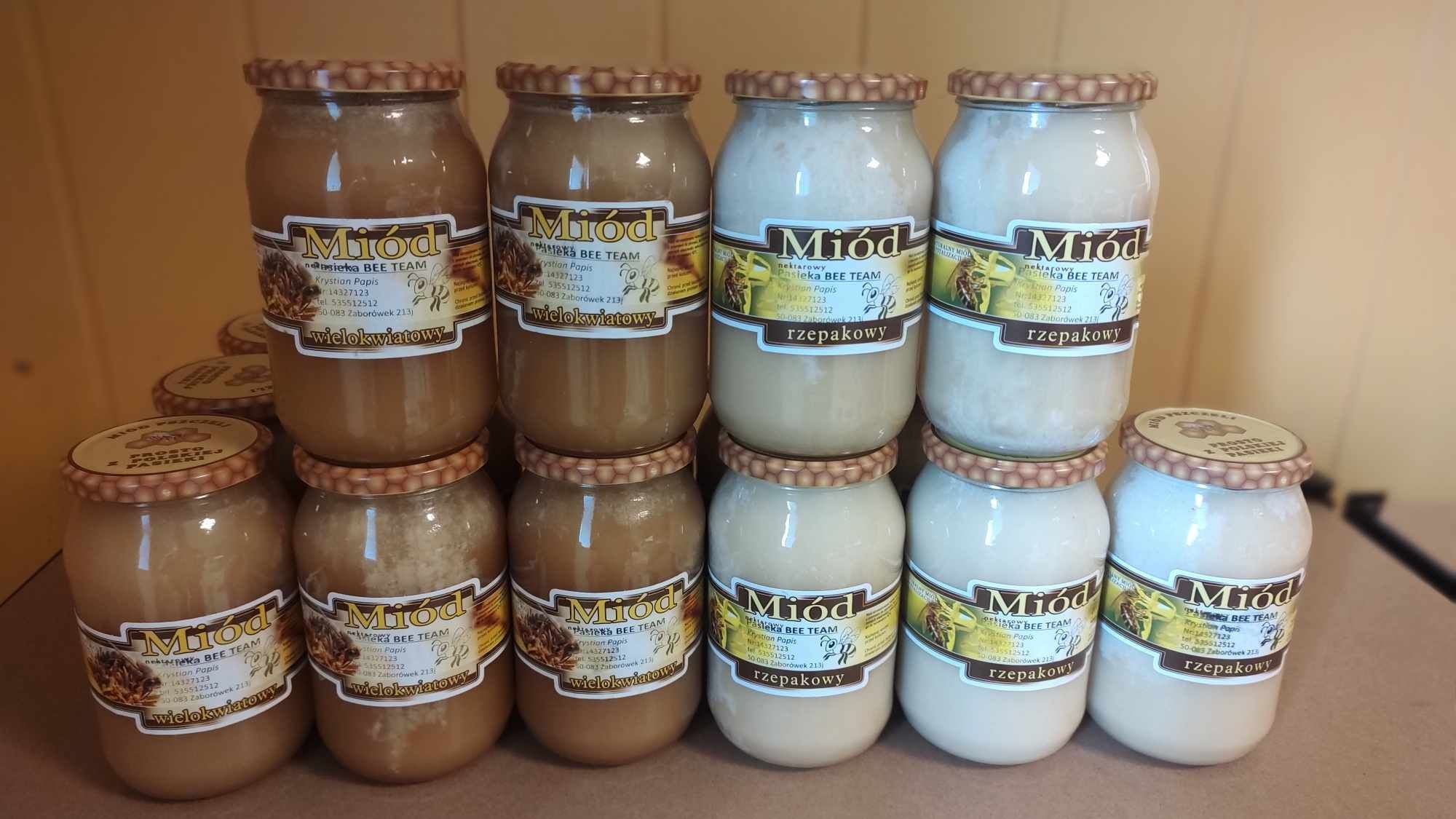 Miód rzepakowy skrystalizowany, wielokwiatowy