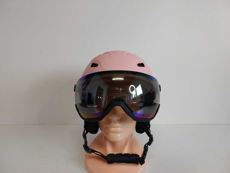 Kask narciarski z szybką regulowany M 55-58 cm