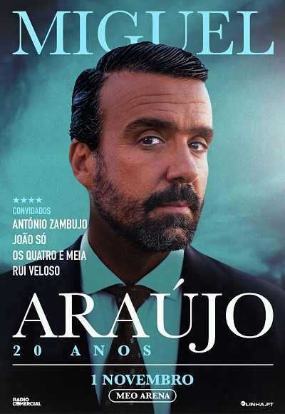 2 bilhetes para Miguel Araújo - 20 anos (MEO Arena - 1 de Novembro)