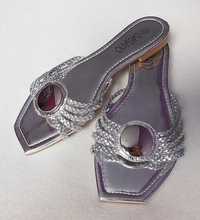 NOWE 36 CCC Bassano klapki buty srebrne