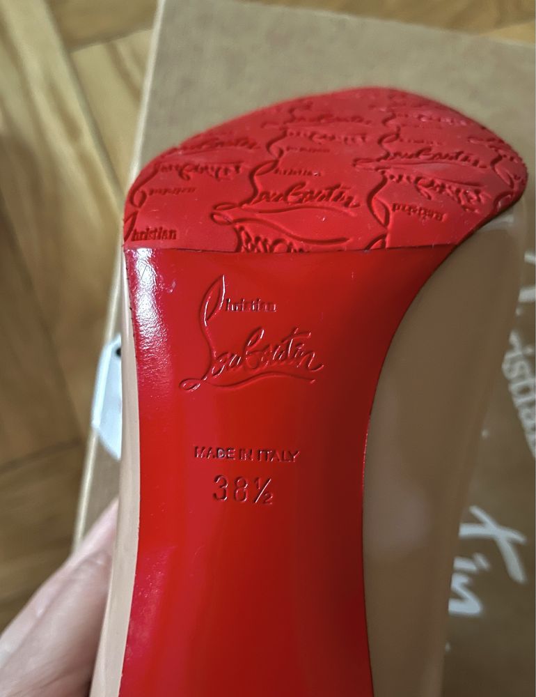 Szpilki Christian Louboutin Pigalle Kate cieliste roz.38,5 NOWE