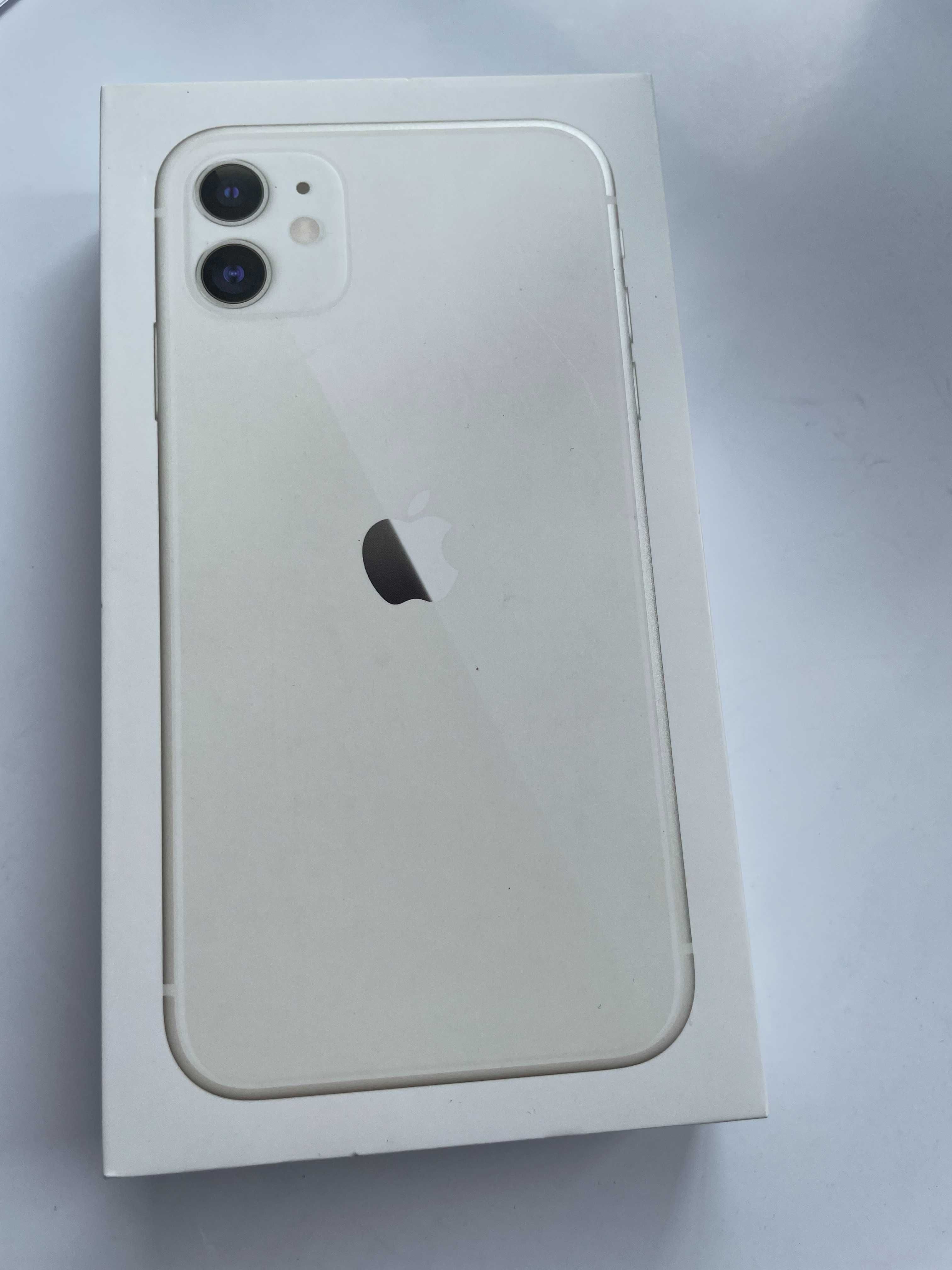 iPhone 11, White, 64 GB, bateria 100%, gwarancja