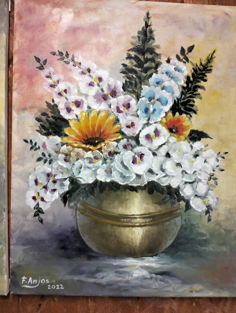 Pintura a óleo 40/50 flores