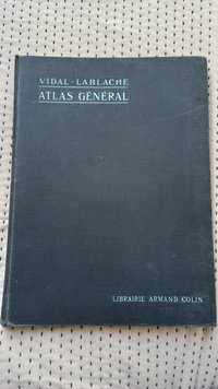 Francuskie zabytkowe mapy geograficzny Atlas general Vidal Lablache
