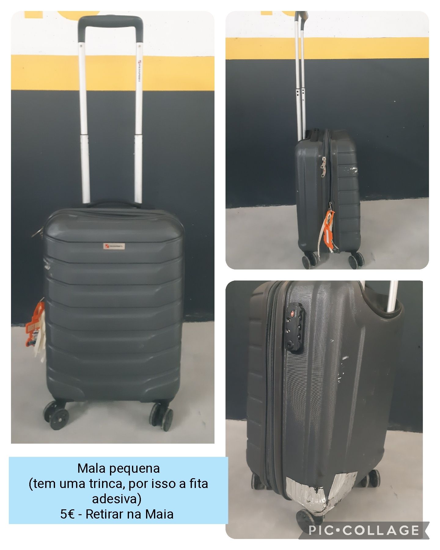 1 mala pequena (com trinca, por isso a fita, funciona normalmente)