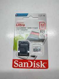 Cartão de Memória SanDisk 32GB Ultra MicroSDHC UHS-I com Adaptador