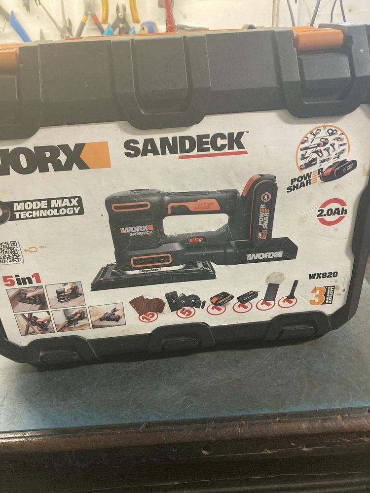 Lixadora multifuncional worx a bateria 20v