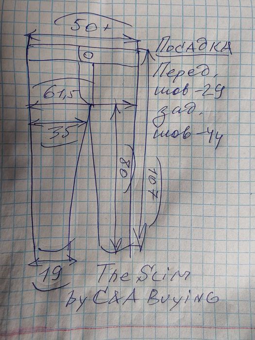 Джинсы The Slim by C&A Buying Германия W40 stretch navy.