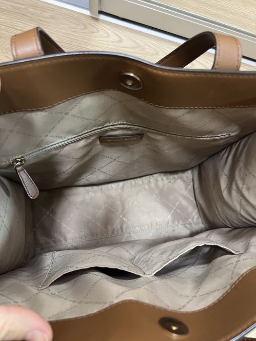 Сумка michael kors kenley tote bag monogram brown large, оригінал