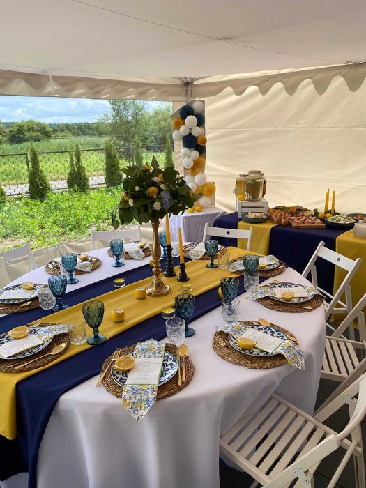 Namioty,podłoga,meble,zastawa,dekoracje-wynajem.Komunie,śluby,urodziny