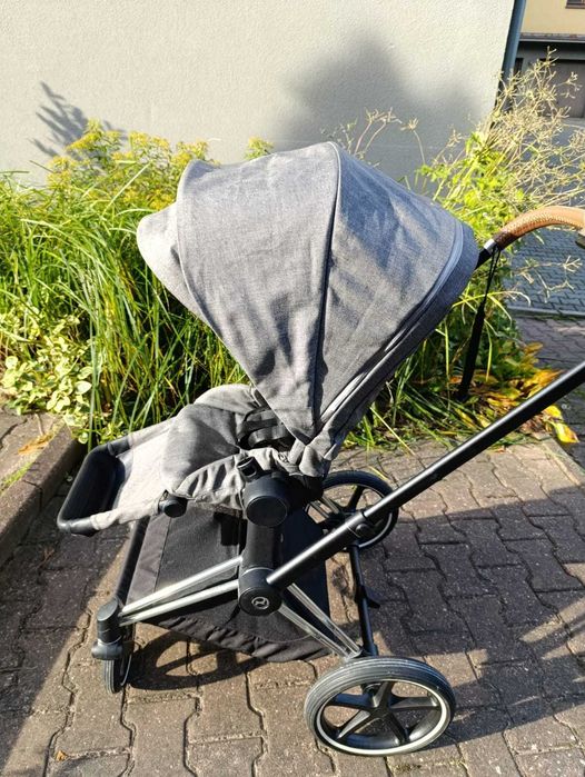 Cybex Priam 2.0, Manhattan Grey, Stelaż chrom, spacerówka, gondola