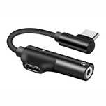 Перехідник спліттер 2 в 1 USB-C Type C 3.5 mm Jack AUX Audio