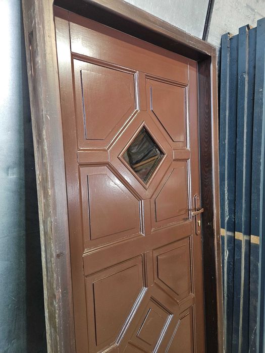 DRZWI Zewnętrzne Drewniane Sosnowe Wejściowe 98x198cm