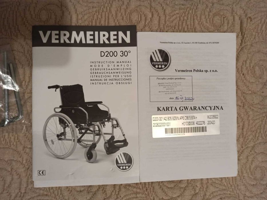 Wózek inwalidzki Vermeiren D200 30