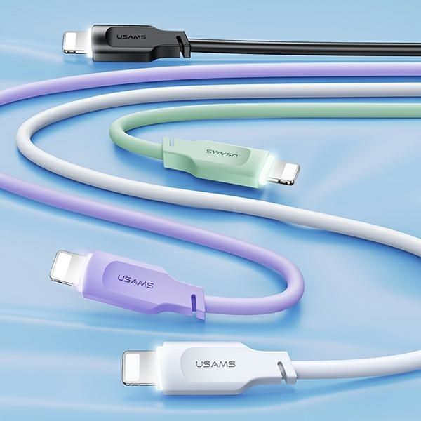 Kabel Lightning USAMS Fast Charging 2,4A Lithe Series 1,2M - Biały