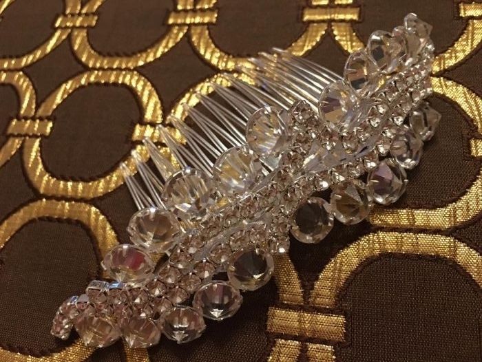 Ozdoba ślubna z kryształkami